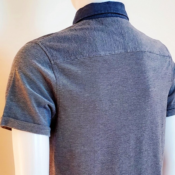Tommy Hilfiger Light Blue Gray Knit Polo Shirt Short Sleeves New - Picture 6 of 12